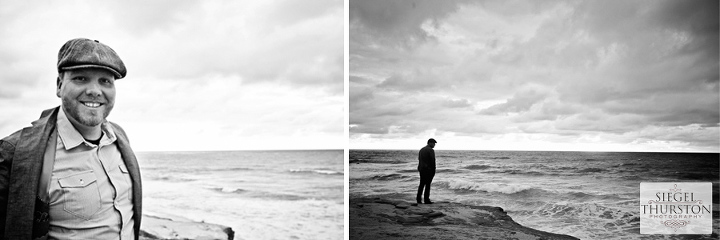 windansea beach on a stormy rainy day