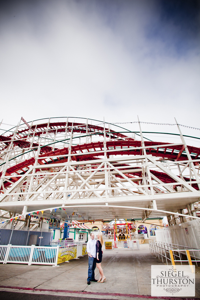 belmont park roller coaster engagement photos san diego