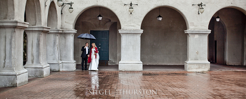 rainy wedding in san diego