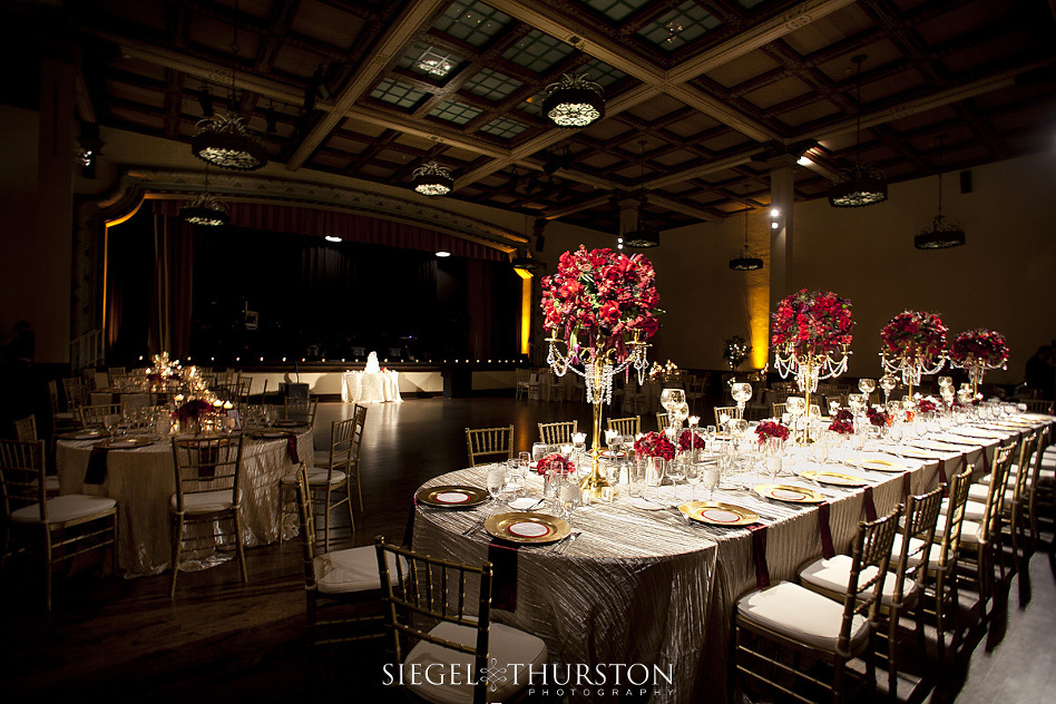 ball room reception at the prado