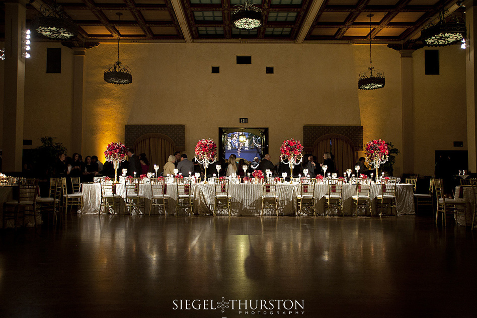 long head table for wedding reception