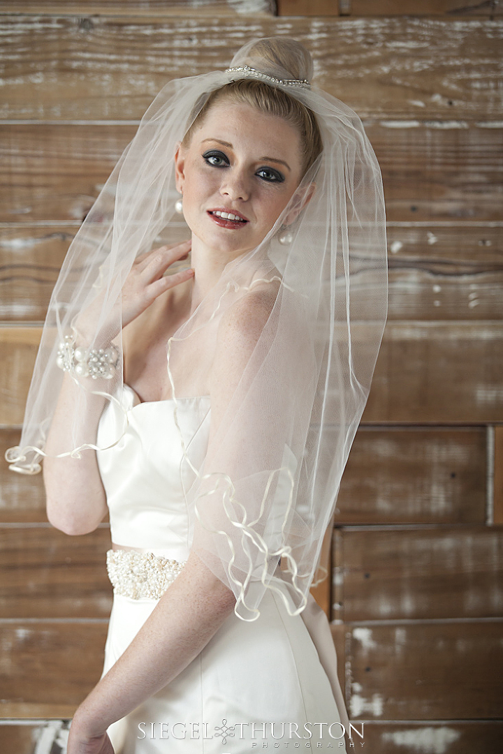 bride wearing beautiful bridal veil