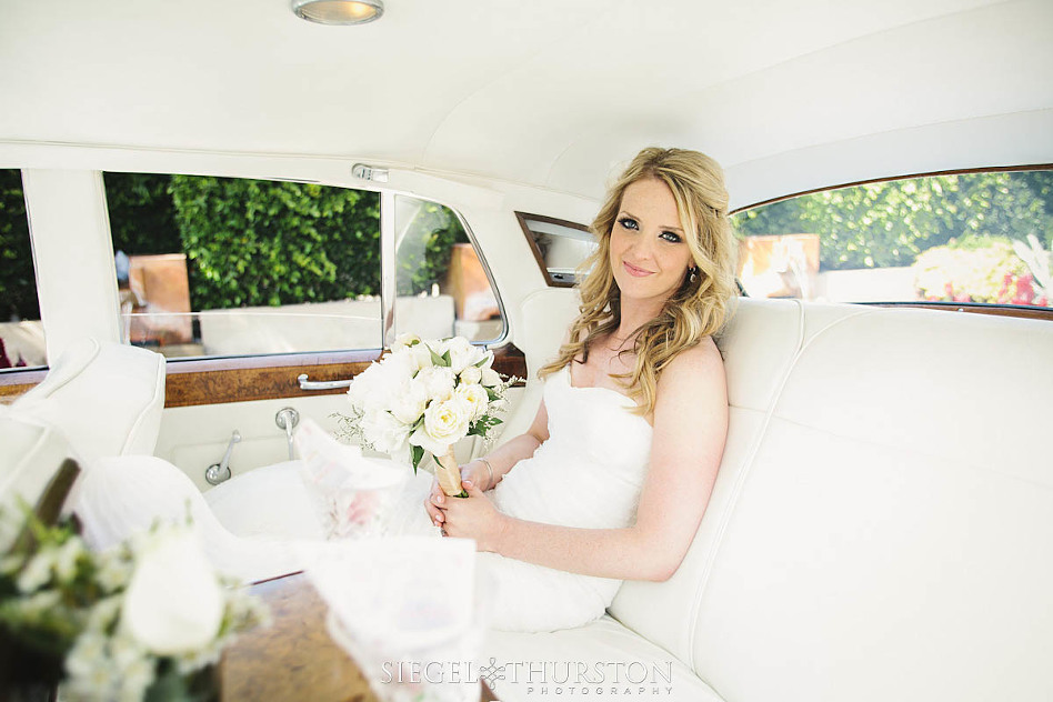 A vintage Bentley to whisk away the bride and groom after the ceremony