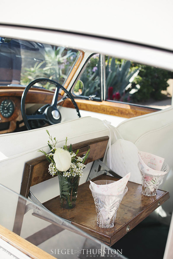 vintage wedding car