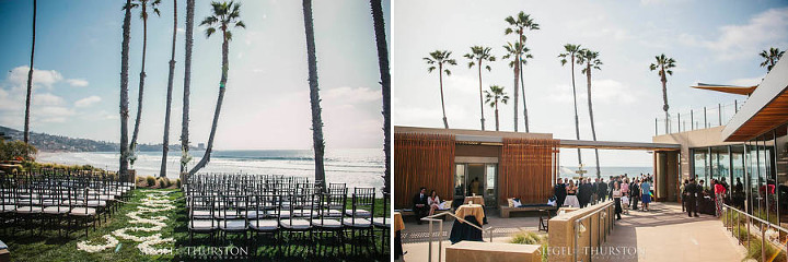 safari chairs at a beach wedding