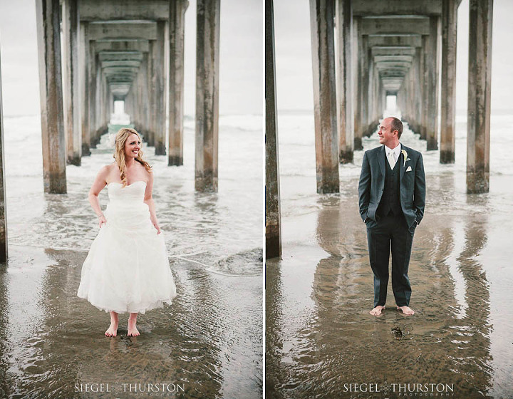 scripps pier fun wedding photos