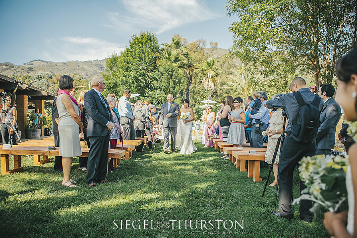 summer time wedding in california