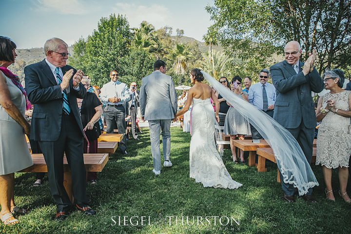 wind blowing the bride