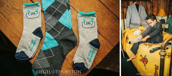 monster socks for the ring bearers