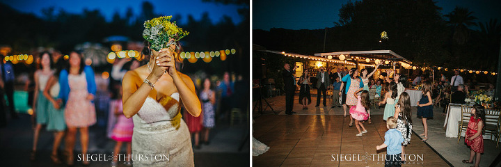 awesome outdoor bouquet toss