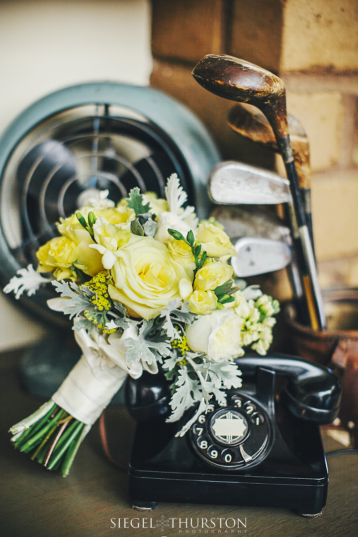 yellow rose wedding bouquet