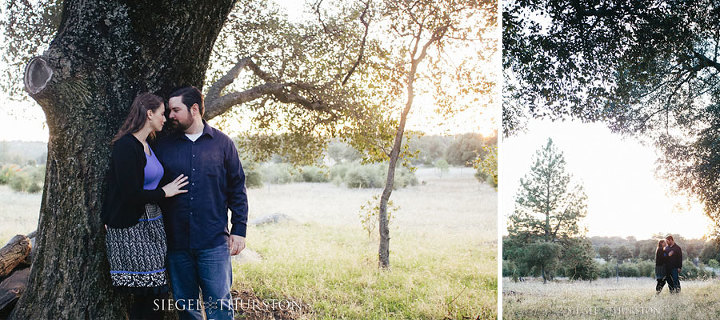 engagement pictures with trees in san diego