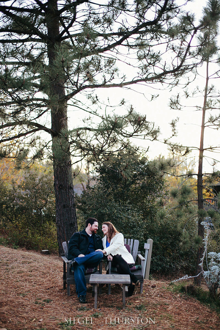 engagement pictures in adirondack chairs