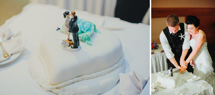 cute destination wedding cake topper