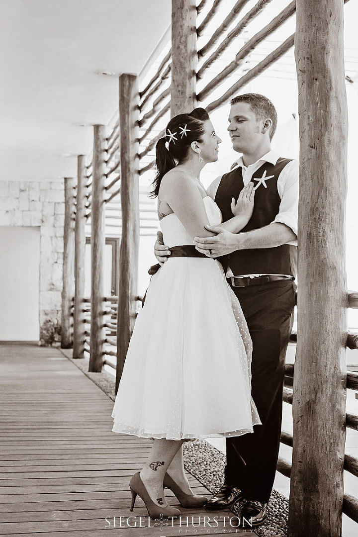 trash the dress at a cool modern hotel in playa del carmen destination wedding mexico