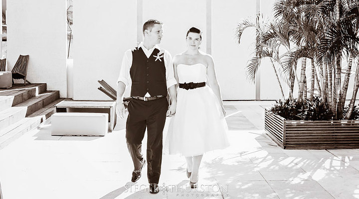 trash the dress at a cool modern hotel in playa del carmen destination wedding mexico