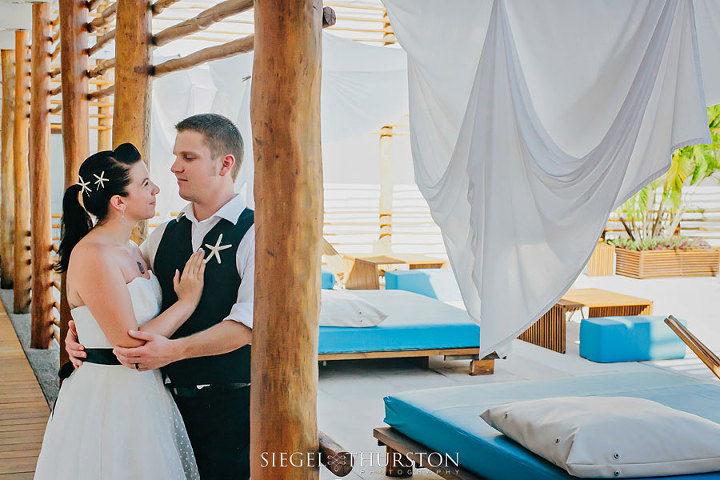 trash the dress at a cool modern hotel in playa del carmen destination wedding mexico