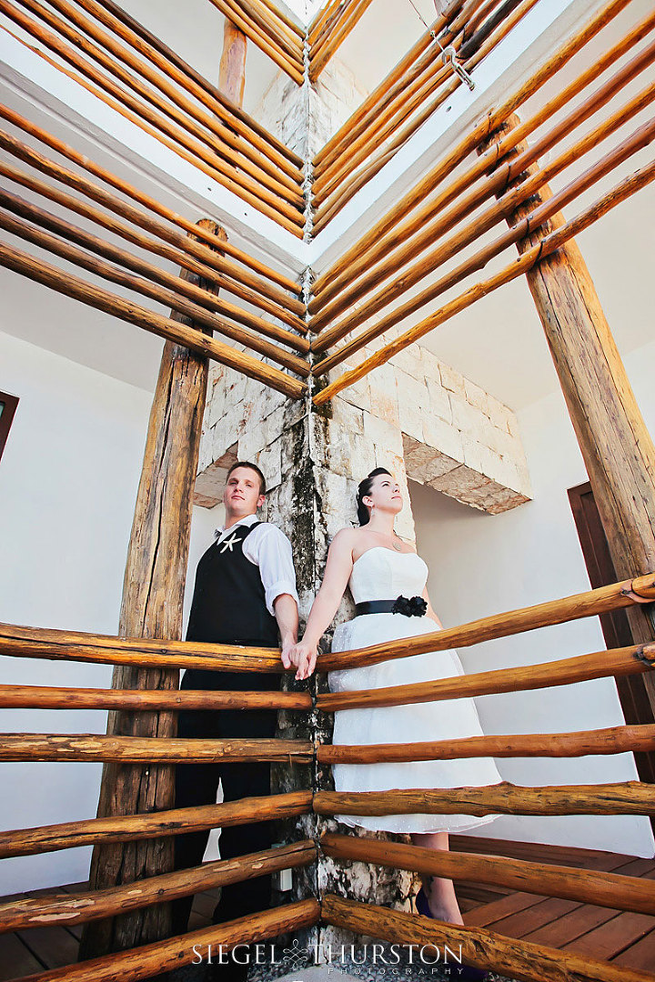 trash the dress at a cool modern hotel in playa del carmen destination wedding mexico