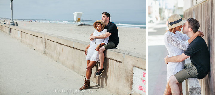 mission beach boardwalk engagement photos