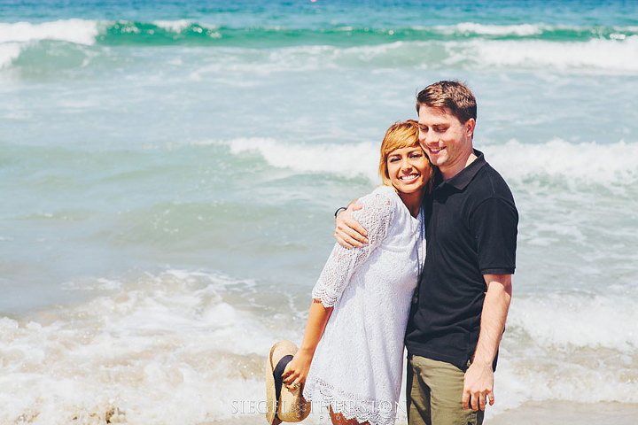 cute mission beach engagement photos