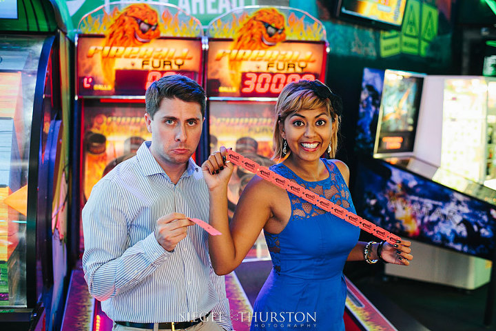 arcade engagement photos in san diego