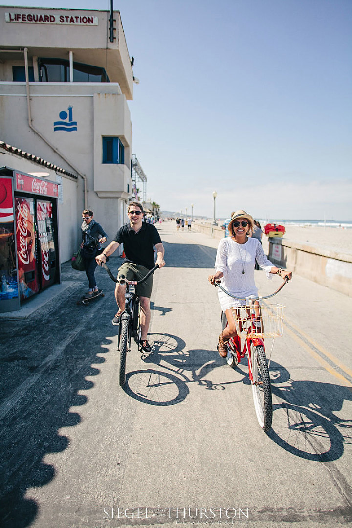 mission beach boardwalk engagement photos