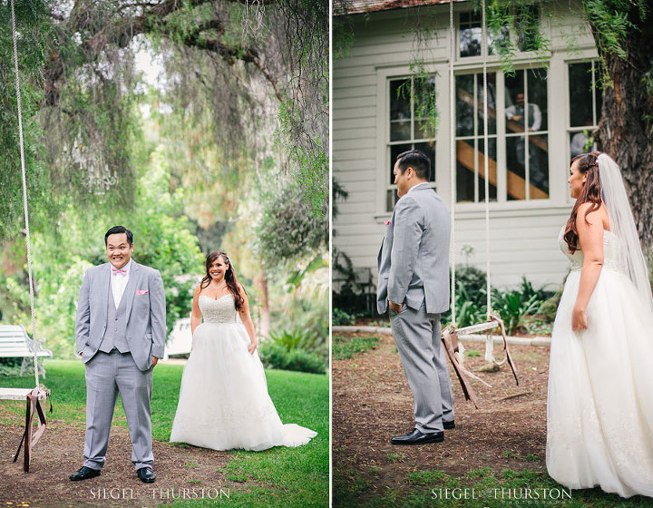 green gables wedding bride and grooms first look