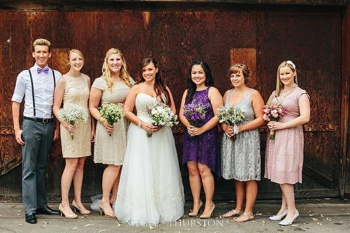 fun outdoor wedding party photos