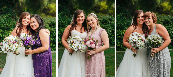beautiful outdoor wedding party portraits at Green Gables Estates in San Diego