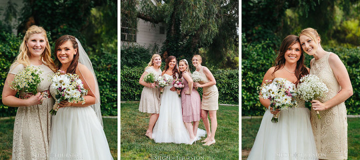 beautiful outdoor wedding party portraits at Green Gables Estates in San Diego