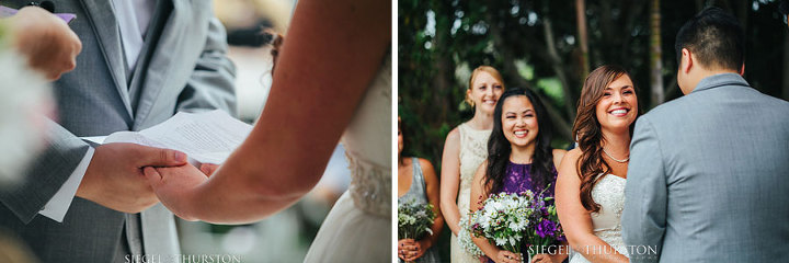 emotional moments at an outdoor wedding ceremony in San Diego