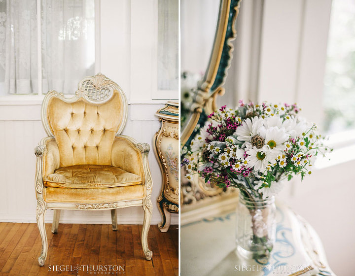 white bridal bouquet at a Green Gables Wedding