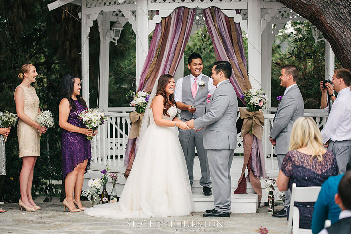 our door wedding ceremony at green gables