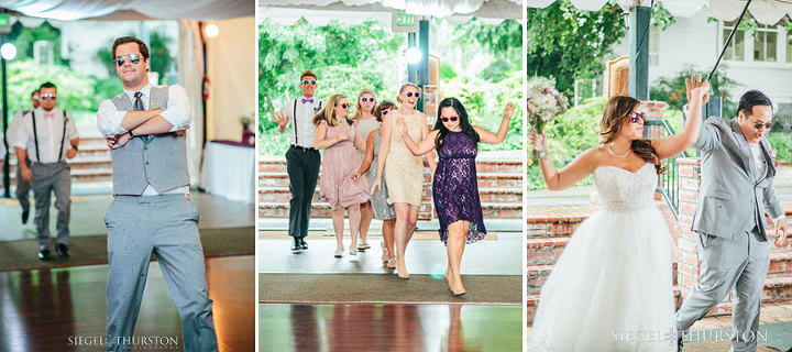 fun ways for the wedding party to enter the reception