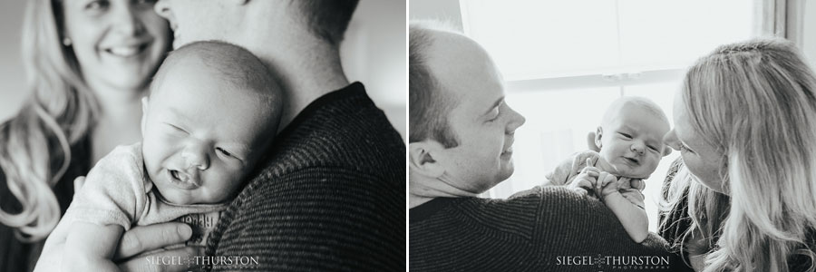 beautiful images of a new dad with his 2 week old son