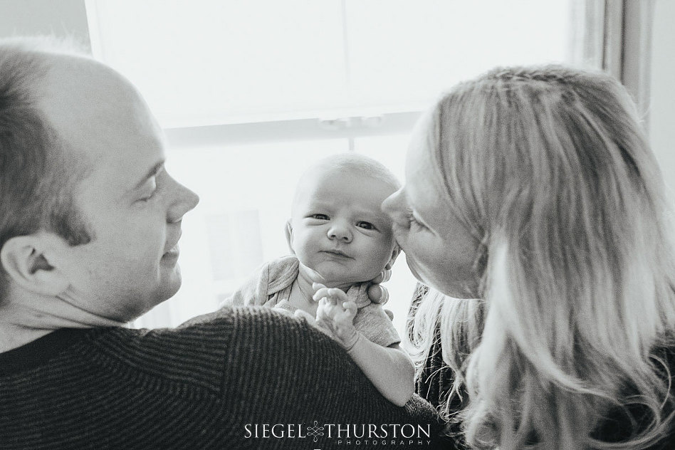 cute black and white baby portraits