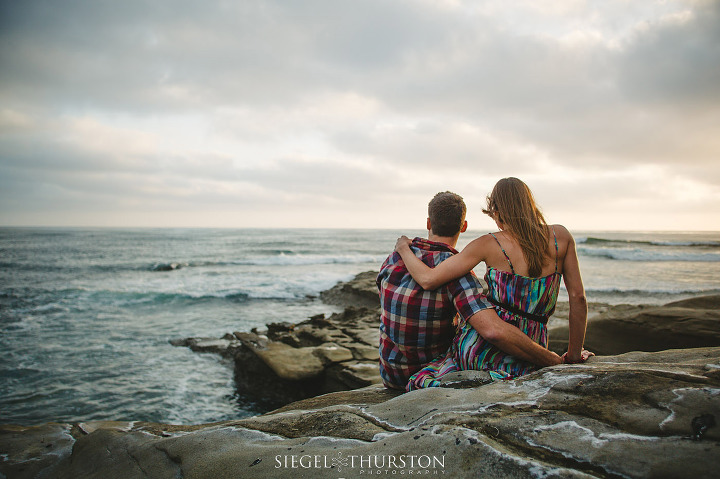 la jolla beaches are great for sun set engagement shoots