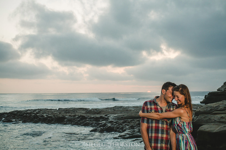 la jolla beaches are great for sun set engagement shoots