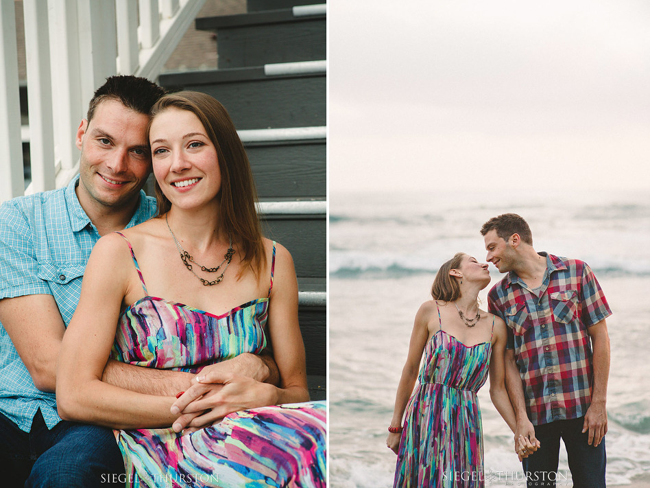 la jolla beaches are great for sun set engagement shoots