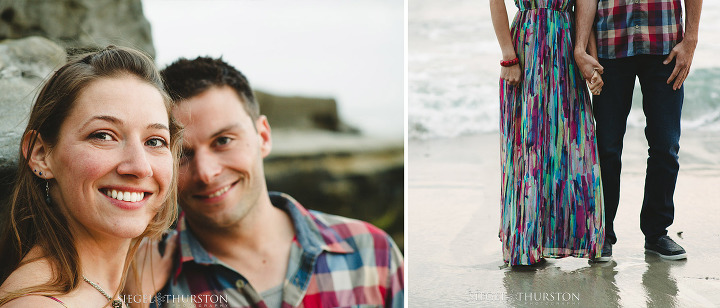 beach engagement shoot by san diego wedding photographers