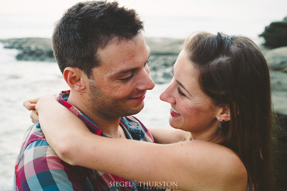 romantic beach engagement  photos in La jolla san diego