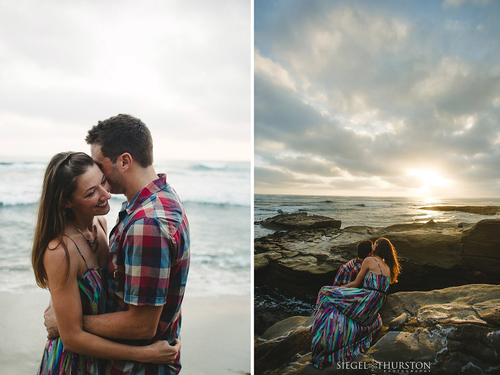 la jolla beaches are great for sun set engagement shoots