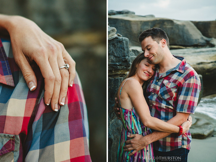 beach engagement shoot by san diego wedding photographers