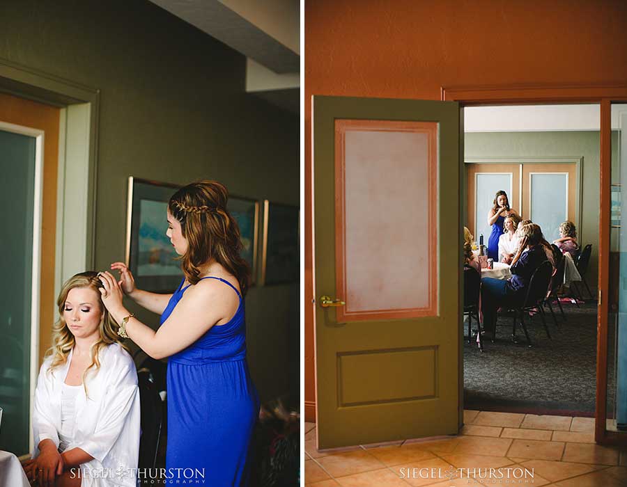 photojournalistic shots of the bride getting ready