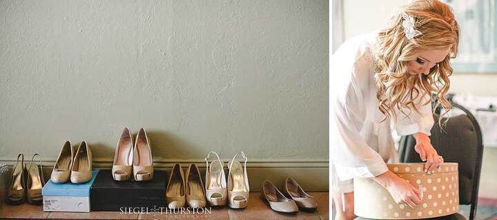 all the bridesmaids got to pick out their own shoes for Brooke