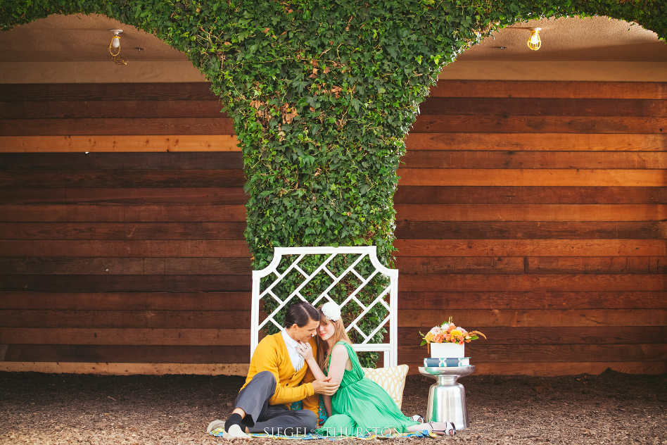 del mar race track styled engagement shoot