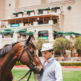 styled engagement shoot with a horse