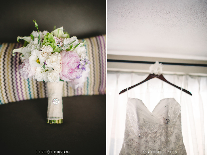 pastel color brides bouquet with pink peonies 