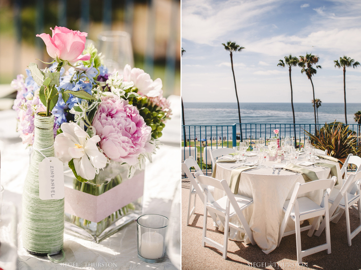 pastel flower wedding centerpieces 