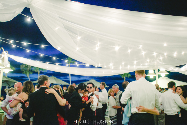 fun roof top wedding reception at la jolla cove suites in san diego